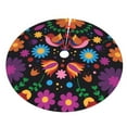thumbnail image 3 of Kll 36" Christmas Tree Skirt Colorful Floral2 Xmas Tree Skirts Mat For New Year Xmas Holiday Party Indoor Outdoor Home Decoration, 3 of 9