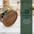 thumbnail image 2 of Coffee Pods Holder for Countertop, K Cup Holder Organizer, Sturdy Kcup Storage Basket with Wooden Base , Pod Container For Kitchen Bar Counter Office Desktop (Gold), 2 of 6