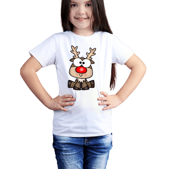 Playera Infantil Unisex Reno Navideño