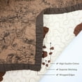 thumbnail image 7 of Paseo Road Elsa Cowhide 3 Piece Brown Cow Print Reversible Cotton Quilt Set, Western Bedding, King, 7 of 7