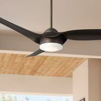 Casa Vieja 54" Sierra Modern Indoor Outdoor Ceiling Fan 3 Blade LED Light Remote Control Emperial Bronze Finish Bedroom Damp Rated