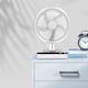 thumbnail image 4 of Campana Para Cocina USB Desk Fan, Rechargeable Mini Portable Fan, 180° Automatic Shaking Desktop Fan With 4 Speeds, LED Display, Strong Airflow Quiet, 4 of 6
