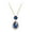 Rose Gold Blue Stone, variant on Inlaid AAA Zircon Emerald Star Necklace