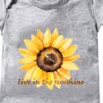 thumbnail image 3 of LIIPEE Girls Boys Onesie Summer Cartoon Sunflower Printed Round Neck Short Sleeve Bodysuit Girls Stylish Homewear Bodysuit,Grey,6-12 Months, 3 of 3
