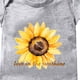 thumbnail image 2 of Gibobby Pañalero de algodón Ropa de rastreo de manga corta con estampado de girasol de dibujos animados para niños y niñas de 0 a 24 meses(Gris, 12-18 Meses), 2 of 3