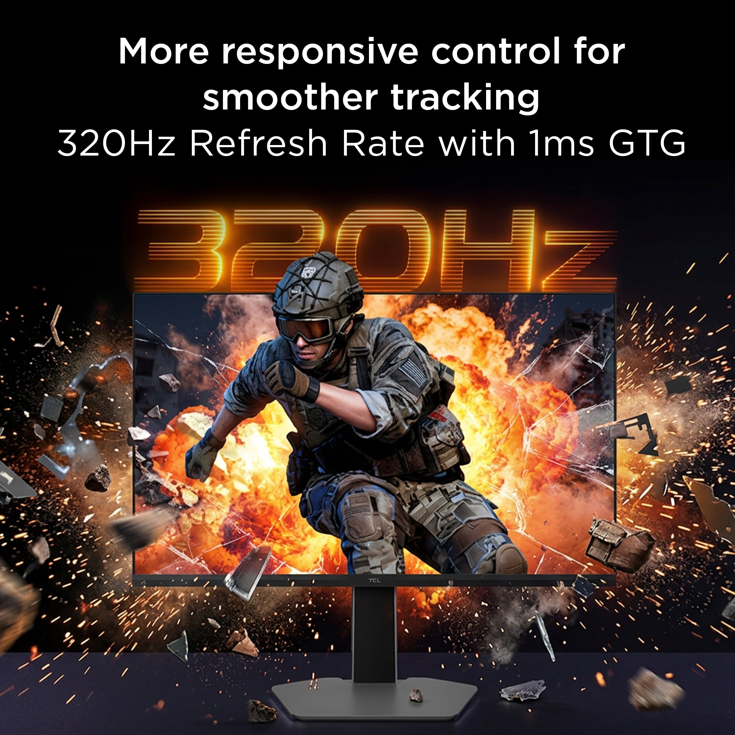 TCL 27” P2A PRO Series QHD HDR Mini-LED Gaming Monitor (NEW 2026) - Halo Control System, 320Hz Refresh Rate, LD180 Precise Dimming Series, HDR600 Brightness, 1ms GTG, AMD FreeSync Premium - 27P2A Pro
