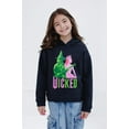 thumbnail image 4 of Universal Studios Wicked Elphaba Glinda Fleece Drop Shoulder Pullover Hoodie Toddler to Big Kid, 4 of 5