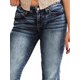 thumbnail image 2 of Pantalones vaqueros de pierna recta con dobladillo enrollado lavado para mujer, pantalones casuales de cintura media, azul, negro, azul, negro, grande, 2 of 5