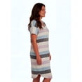 thumbnail image 5 of Sexy Dance Women Nightgown Dress Sleepwear Short Sleeves Shirt Casual Striped Print Sleepdress Soft Sleepshirt Loose Fit Loungewear, 5 of 12