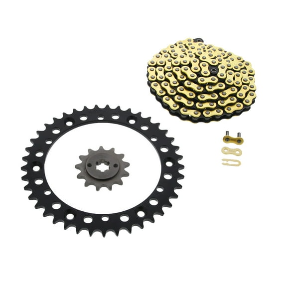 1994 1995 Yamaha 200 Blaster Gold MX Series CZ Chain & Black Sprocket 13/41 94L
