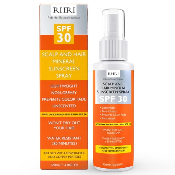 Premium SPF 30 Hair Sunscreen Spray | Non-Greasy UV Protection for Hair and Scalp | Prevents Color Fade and Dryness | Travel-Size UV Protection | Beach SunBlock | Scalp Sunscreen 4 oz 120 ml