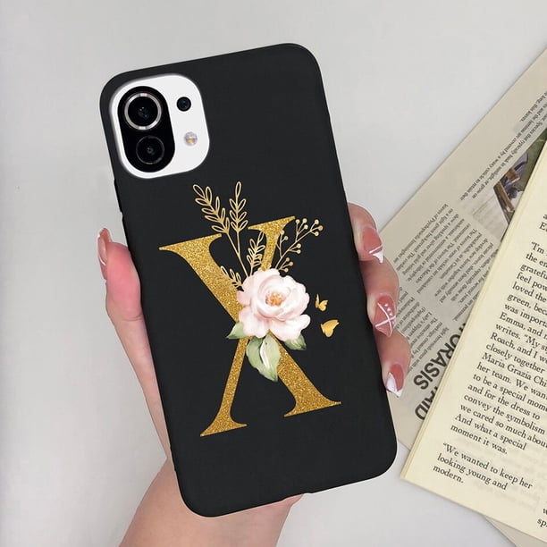 Funda a prueba de golpes para Xiaomi Mi 11 Pro, carcasa de silicona con letras florales Fivean unisex