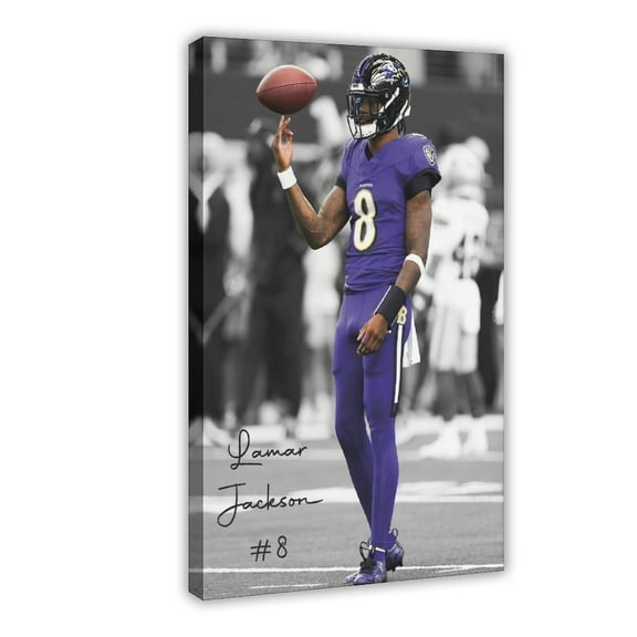 Lamar Jackson Canvas Poster Wall Art Decor Print Picture Paintings for Living Room Bedroom Decoration
