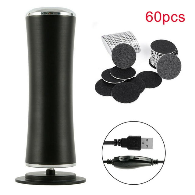 Youkk USB Electric Vacuum Adsorption Foot Grinder File Dead Skin Remover Machine Black