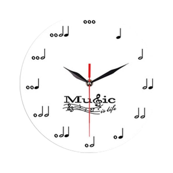 12-Inch Mute Decorative Clock Bedroom Living Room Musical Instrument Clock