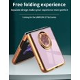 thumbnail image 5 of Compatible with Samsung Galaxy Z Flip 5 Case for Women Men Cute Samsung Z Flip 5 Protective Case Shockproof with Stand and Luxury Plating Gold Edge Phone Case Cover (Light Purple), 5 of 14