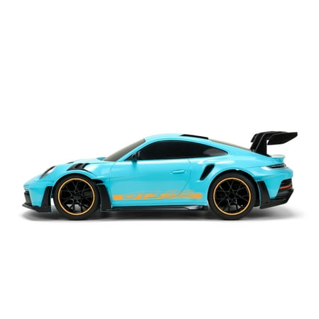 Jada Toys Porsche 911 (992) GT3 RS – 1:16 RC – USB Rechargeable with Turbo Function, Radio Control Cars(Blue)