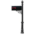thumbnail image 2 of Lewiston post system with E1 Economy mailbox, mounting plate, ornate base and pineapple finial , White, 2 of 3