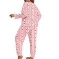 thumbnail image 5 of Women's Valentine's Pajamas Heart Printed Long Sleeved Top+Pants Casual Home Wear Pajama Set,Valentine's Day Gift for Her, 5 of 7