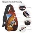 thumbnail image 4 of ZICANCN Rocket Flying Flight Crossbody Sling Bag for Men Women - Casual Shoulder Backpacks for Travel Sport Climbing Runners Daypack, 4 of 9