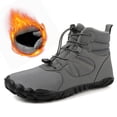 thumbnail image 1 of Botas de nieve de invierno para exteriores, zapatos de algodón grueso con forro polar para hombres, zapatos de montañismo de cinco dedos impermeables, antideslizantes y cálidos para mujer, 1 of 6