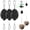 3Pcs- Black, variant on Heavy Duty Retractable Plant Hangers, Adjustable Pull-Down Pulleys with 63" Stainless Steel Rope, Double Hooks for Hanging Plants, Bird Feeders, Planters & Pots, Indoor & Outdoor Use