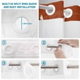 thumbnail image 4 of No Hook Shower Curtain, Japanese Style Shower Curtains for Bathroom with See Through Top Window, Vintage Art Cranes Ocean Wave Red Waterproof & Washable Bath Curtain Small Stall 36"x78", 4 of 9