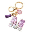 thumbnail image 1 of LYMAYTER Cute Pink Tassel Mug Accessory Initial Letter Charm Keychain - with Tassel, Heart - shaped Sequins, 1 of 7