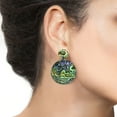 thumbnail image 5 of AeraVida Versatile Natural Abalone Shell Double Linked Circles Post Drop Dangle Earrings, 5 of 5