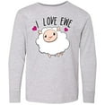 thumbnail image 3 of Inktastic I Love Ewe- cute sheep Long Sleeve Youth T-Shirt, 3 of 5