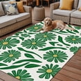 thumbnail image 2 of Fsddascl Green Spring Floral Outdoor Rug for Patio/Deck/Porch, Non-Slip Large Area Rug 4 x 6 Ft, Summer Flower Pastoral Indoor Outdoor Rugs Washable Area Rugs, Reversible Camping Rug Carpet Runner, 2 of 5