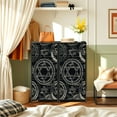 thumbnail image 6 of 4 Drawer Vertical Storage Dresser mystic occult symbols pentacles black with Wood Top Fabric Pull Drawers, 6 of 8