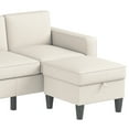 thumbnail image 7 of Aukfa 78" Sectional Sofa with Storage Ottoman, L Shape Couch for Living Room, Cotton, Beige, 7 of 7