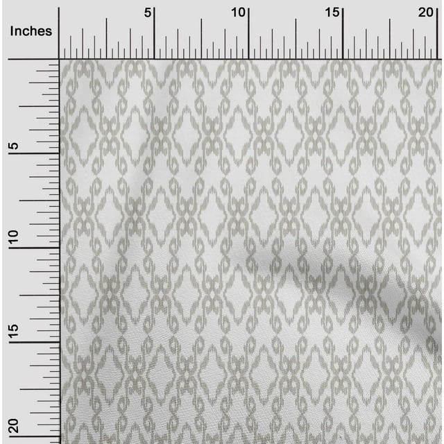 oneOone Polyester Lycra Fabric Swirl & Geometric Ikat Print Fabric By The Yard 56 Inch Wide