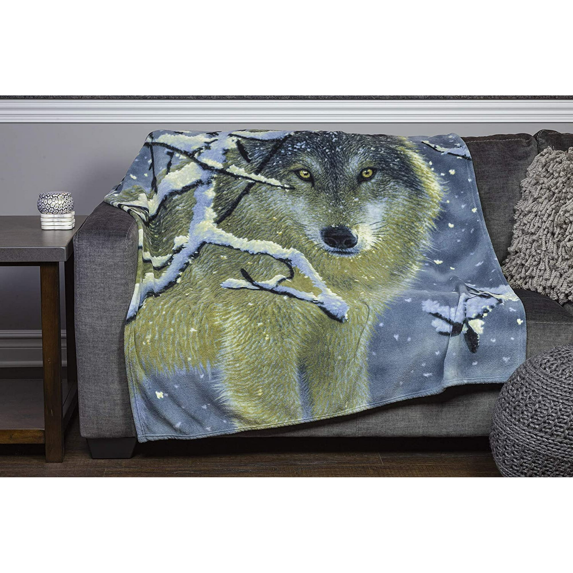 Broken Silence Wolf Super Soft Plush Fleece Throw Blanket