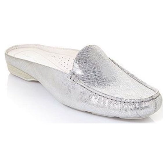 $188.88 Donald J. Pliner Lovage Foam Vintage Metallic Leather Loafer Mule 8.5