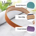 thumbnail image 3 of Motique Accessories 1 inch Wide Suede like HeadBand Solid Hair band for Women and Girls - Black, 3 of 5