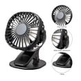 thumbnail image 2 of Mini Ventilador De Pinza Ventilador de refrigeración portátil Ventilador práctico de 3 velocidades 1200 mAh para interiores y exteriores (negro), 2 of 6
