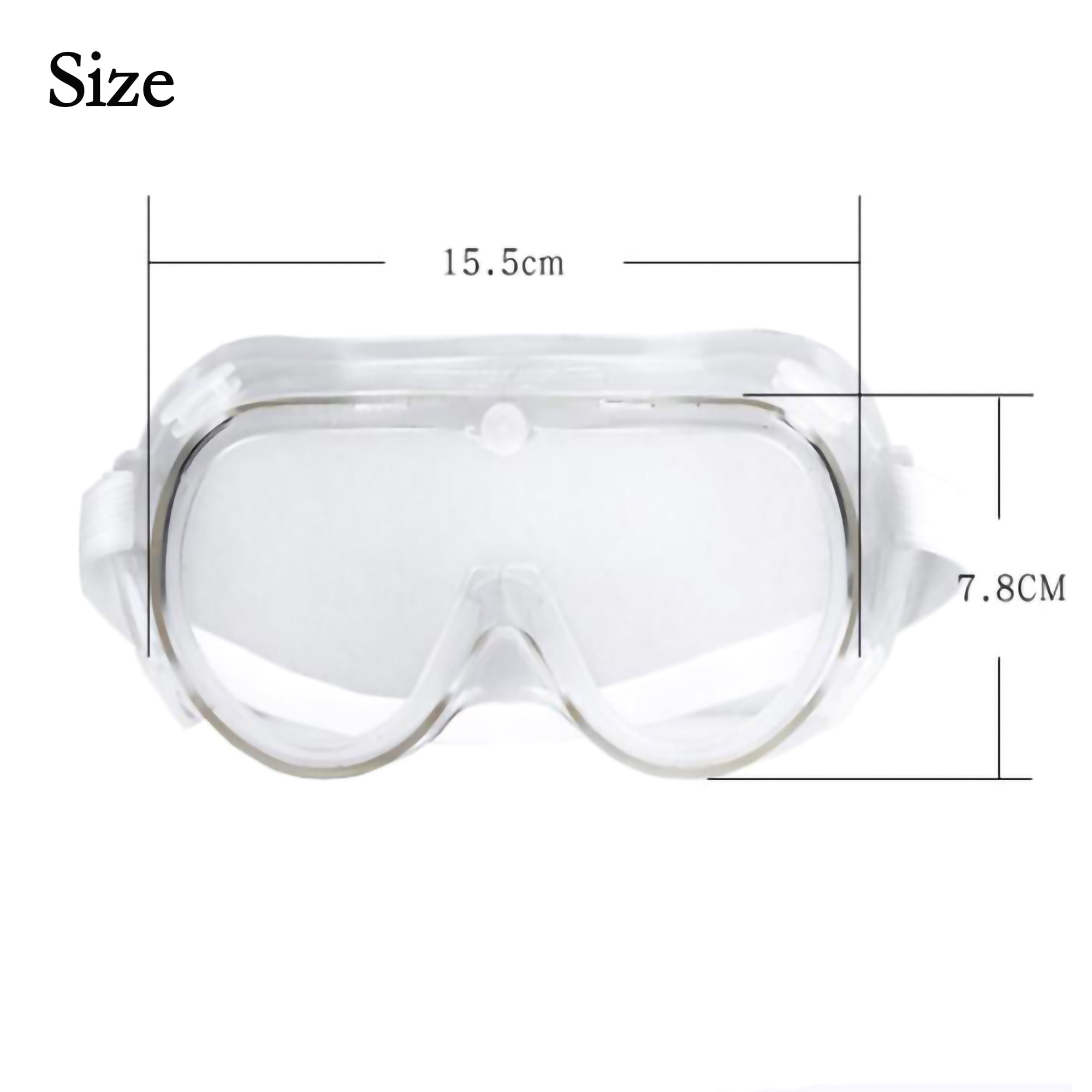 3Pcs Protective Safety Work Goggles Glasses with Clear Lenses for Eye Full Protection