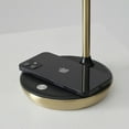 thumbnail image 2 of Brightech Ezra 16.5" Antique Brass Dimmable LED Industrial Desk Lamp with Wireless Charging Pad and Adjustable Lamp Head, 2 of 11