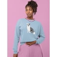 thumbnail image 2 of Cute Monochrome Happ Corgi Sweatshirt Women -Image by Shutterstock, Female 4X-Large, 2 of 4