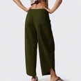 thumbnail image 5 of ABATAB Summer Pants for Women Loose Low Waisted Casual Pants Pure Color Cozy Lounge Wide Leg Trousers with Pockets, 5 of 5