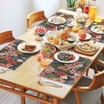 thumbnail image 2 of Pioneer Flower Floral Print Pattern Summer Placemats Table Placemats Set Of 4-Linen Kitchen Washable Placemats Table Mats 12x18 Inch Non-Slip Heat Resistant, 2 of 5