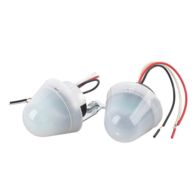 Outdoor Photocell Light Control, 2Pcs Lock Photocontrol Dusk to Dawn Light Switch, 10A Rainproof Photocell Sensor for Outdoor Parks Streets Parking Lots Sidewalks