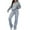 Gray, variant on hotojiny Womens Lounge Set 2 Piece Outfits Casual Loose Long Sleeve Pullover Tops and Wide Leg Pants Matching Clothes