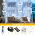thumbnail image 4 of Luces de Cortina navideñas para Interiores - Blanco frío 300 LED 3 m x 3 m Luces navideñas alimentadas por USB 8 Modos/Temporizador/Control Remoto para decoración de Exteriores/Dormitorio/Fiesta/jard, 4 of 5