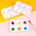 thumbnail image 4 of 8 bandejas de plástico blanco para pintura, bandeja para pintar con acuarela para fiestas de pintura, manualidades de bricolaje, color blanco, 4 of 4