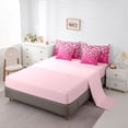 thumbnail image 5 of Feelyou Pink Cheetah Print Twin Bedding Sets 7pcs, Glitter Polkadots Women Comforter Set, 5 of 8