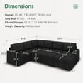 HONBAY 111.5" Oversize UShaped Sectional Sleeper Sofa with Storage