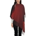 thumbnail image 3 of Sikiie Mysterious Hooded Wolf Shawl Wraps Big Scarf Tassel Fall Winter Thick Scarf Warm Shawl Women Fall Gifts, 3 of 8